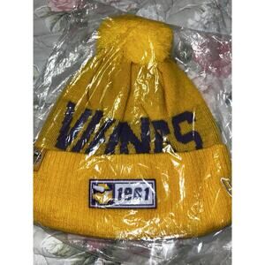 Minnesota Vikings NEW ERA KNIT CUFF POM BEANIE HAT NWT NFL On Field Winter NWT